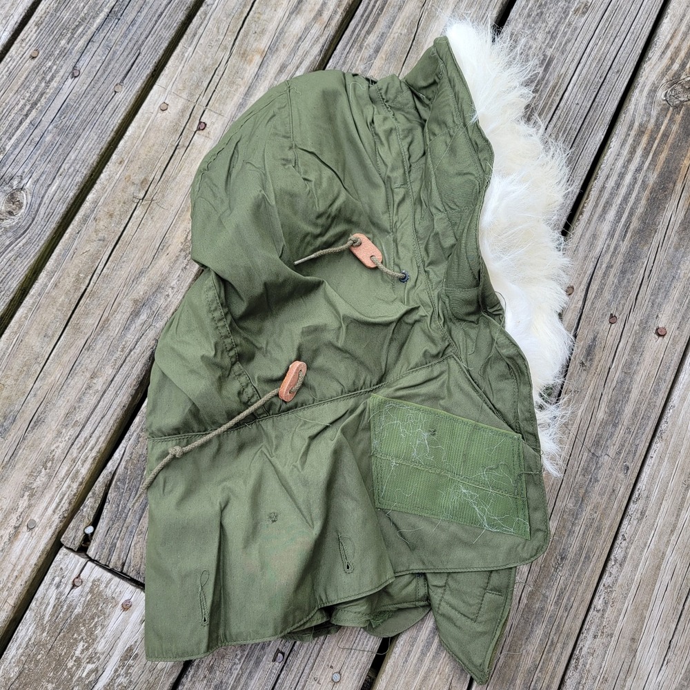 Vtg NOS US Military Hood Extreme Cold Weather W/Synthetic Fur Ruff OG107 - Picture 5 of 5